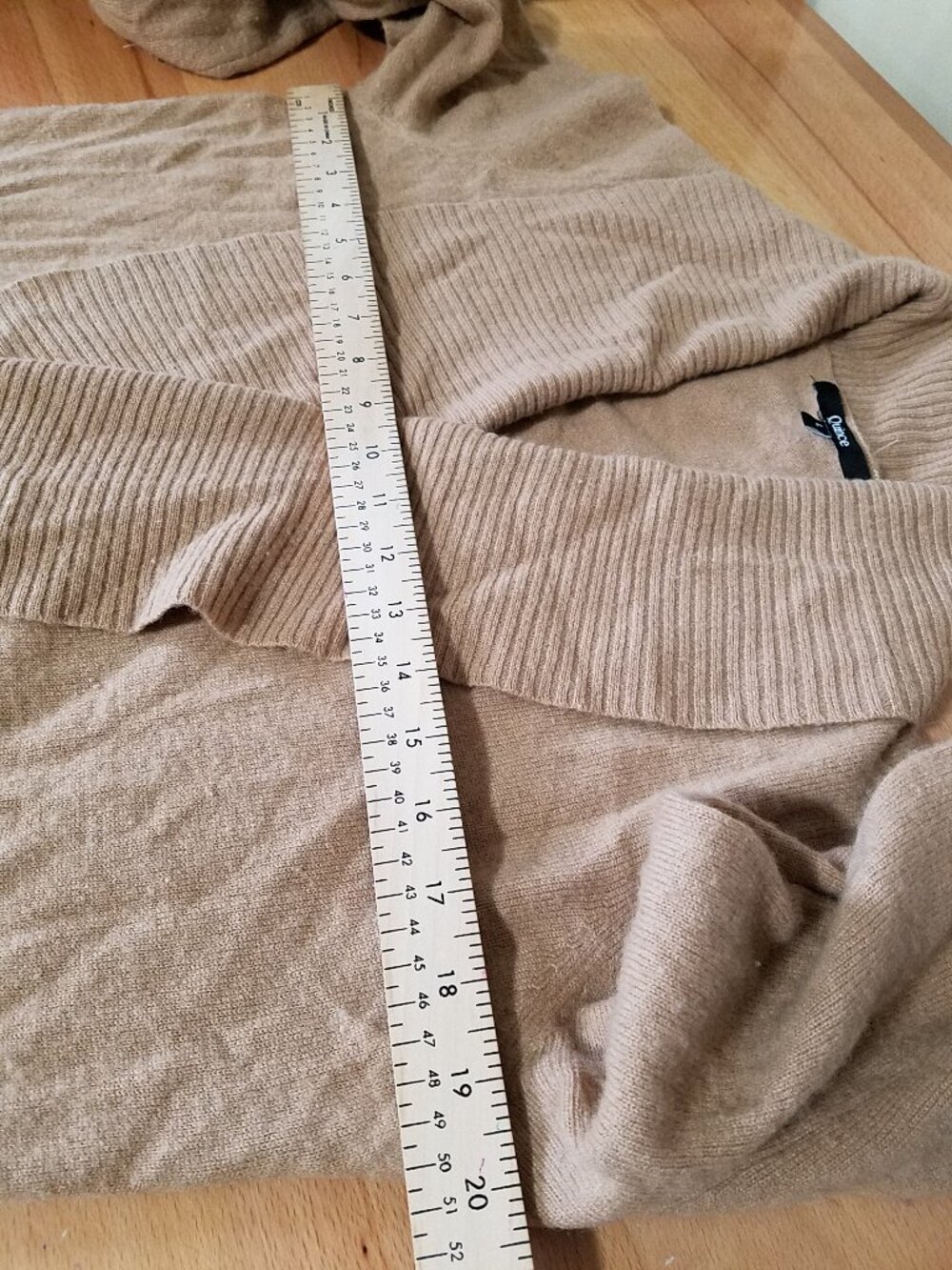 Quince 100% Cashmere Open Front Cardigan | Tan | Size Large - Picture 6 of 13